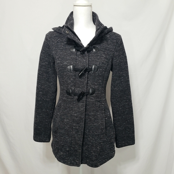 Sebby Gray Zip/Toggle Hooded Jacket Sz S/P - Picture 2 of 8